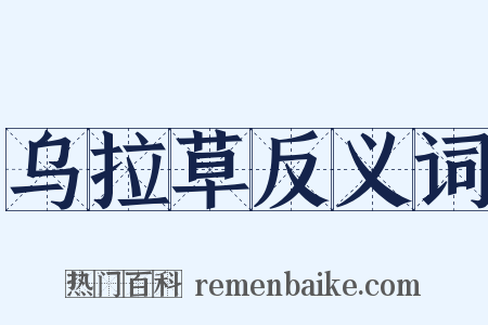 乌拉草反义词是什么意思的图片